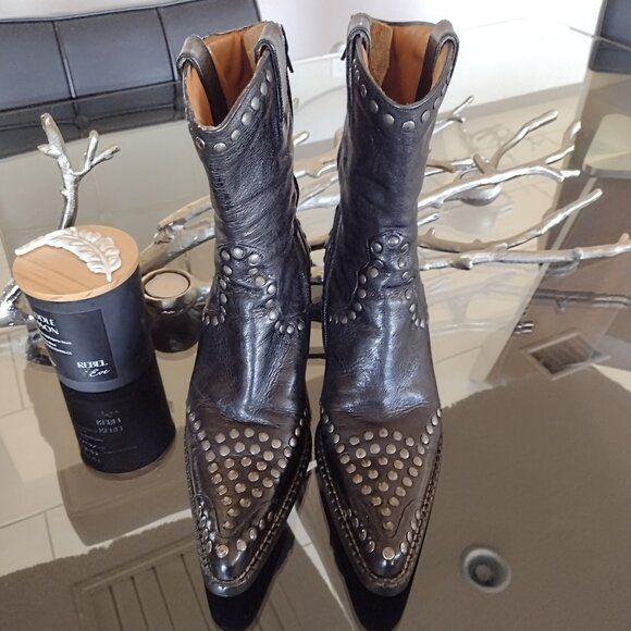 Free People Shoes - Free Lance Paris France Western Studded boots 39 🖤🤍🖤similar to Brayden